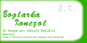 boglarka konczol business card